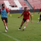 José Carlos Lazo y Mathieu Peybernes en el entrenamiento.