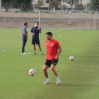 Enzo Zidane entrenando en la Vega con el Almería B.
