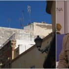 El logotipo de La Sirena, obra de José María Cruz Novillo, aún es visible en la medianería del edificio de calle Las Tiendas.