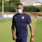 José Gomes en el entrenamiento de este jueves.