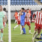 Morlanes en una jugada del Almería-Fuenlabrada.