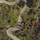 Vista cenital de una carretera de la Alpujarra almeriense.