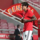 Darwin Núñez celebra un gol con el Benfica.