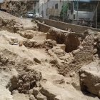 Restos arqueológicos aparecidos en la calle Almanzor