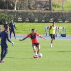 Chumi en el entrenamiento de este miércoles.