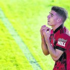 Víctor Gómez vive su primera temporada en Miranda de Ebro.