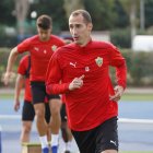 Petrovic en un entrenamiento.