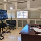 Ramón Fernández-Pacheco, alcalde de Almería, durante la sesión telemática