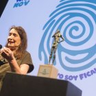 Petra Martínez tras recoger su galardón.