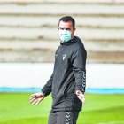 Aritz López Garai en el entrenamiento del Albacete Balompié.
