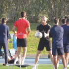 El portero Makaridze este sábado en el campo Anexo.