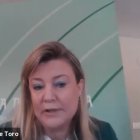 La ponente, durante uno de los momentos de su intervención.