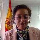 Esperanza Orellana en uno de los momentos de la charla.