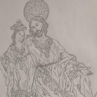 Fragmento del boceto de los hermanos Cava.