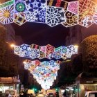 El Paseo de Almería iluminado por Navidad.