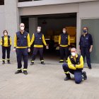 Protesta de los trabajadores de correos.
