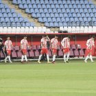 El Almería saliendo al campo.