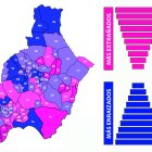 Indicador sintético de extrañamiento/enraizamiento (Datos SIMA. IECA).