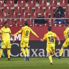 Escassi celebra su gol en Girona (0-1).