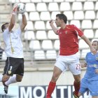 Esteban con el número uno en la Nueva Condomina con Soriano (otro grande) de fondo.