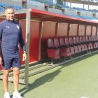 José Gomes en la banda del Estadio de los Juegos Mediterráneos.