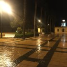 Las primeras lluvias de la borrasca llegaban este miércoles a Roquetas de Mar.