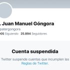 La cuenta del cura más popular de Almería en Twitter, suspendida.