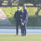 Joao Gonçalves y José Gomes en el entrenamiento de este miércoles.