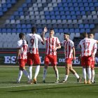 Celebración rojiblanca en un partido para la historia.