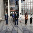 Concejales de VOX El Ejido en su comparecencia anunciando la ruptura del pacto.