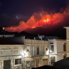 Imagen desde Berja del incendio en la Sierra de Gádor.