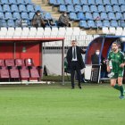 José Gomes viviendo el partido intensamente.