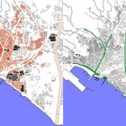 A la izquierda, la ciudad al final del franquismo. A la derecha, el río, nuevo límite de la ciudad.