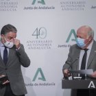 Bendodo y Aguirre han anunciado las nuevas decisiones de la Junta.