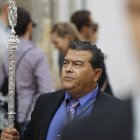 Antonio Navarro del Pino procesionando con su Hermandad de la Macarena.