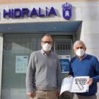 Visita a Hidralia de José Manuel Muñoz para el acto de la firma.