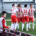 Juan Villar celebrando el primer gol de la tarde frente a Las Palmas.