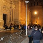 Largas colas en el besapiés de 2019.