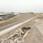 Vía en ancho ibérico montada en el tramo Río Andarax-El Puche.