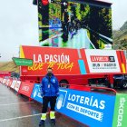 Sergio Domínguez viviendo la Vuelta a España.