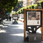 Exposición sobre Semana Santa en el Paseo de Almería.