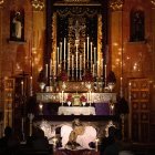 Montaje de esta Cuaresma de la Hermandad del Silencio en San Agustín. Foto de Víctor González Felices.