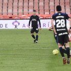 El delantero almeriense de la Ponferradina en el partido de ida.