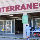 Vacunación con AstraZeneca en el Palacio de los Juegos del Mediterráneo.