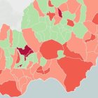 Mapa de incidencia en la provincia de Almería.