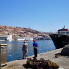 Puerto pesquero y lonja del pescado de Almería.