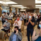 Asistentes al acto de ayer de Juan Espadas en la capital.