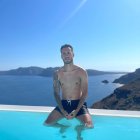 Foto que ha subido el jugador a su Instagram desde la Isla Santorini (Grecia).