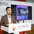Carlos Sánchez en la presentación de las actividades en la casa del Cine