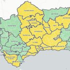 Mapa covid de la Junta de Andalucía.